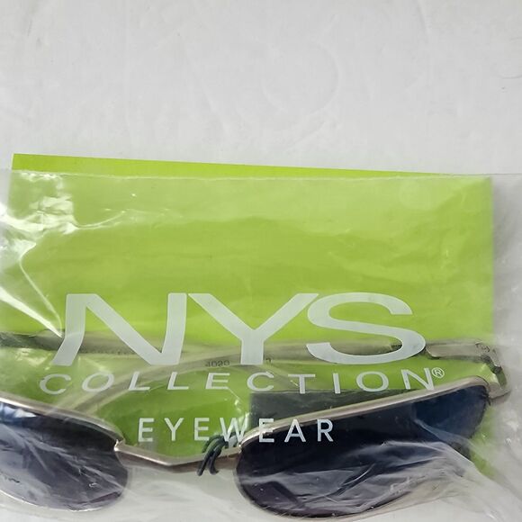 NYS Collection Sunglasses 4220 Cat 3 Blue Reflective Lenses Silvertone Frame - Picture 7 of 16